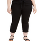Calça utilitária feminina Style &amp; Co Twill Tape, preta, tamanho 14W