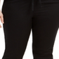 Calça utilitária feminina Style &amp; Co Twill Tape, preta, tamanho 14W