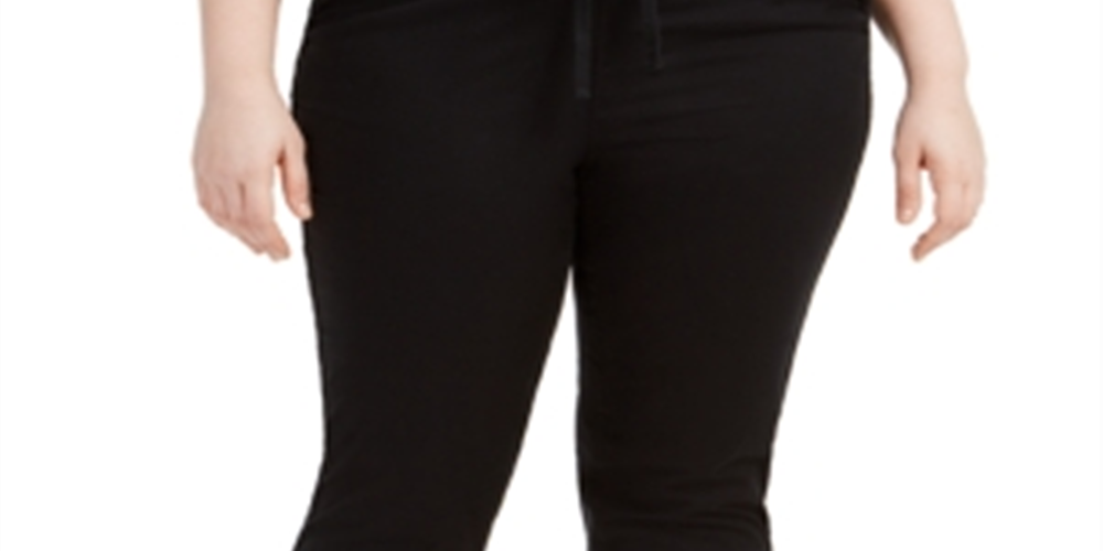 Calça utilitária feminina Style &amp; Co Twill Tape, preta, tamanho 14W