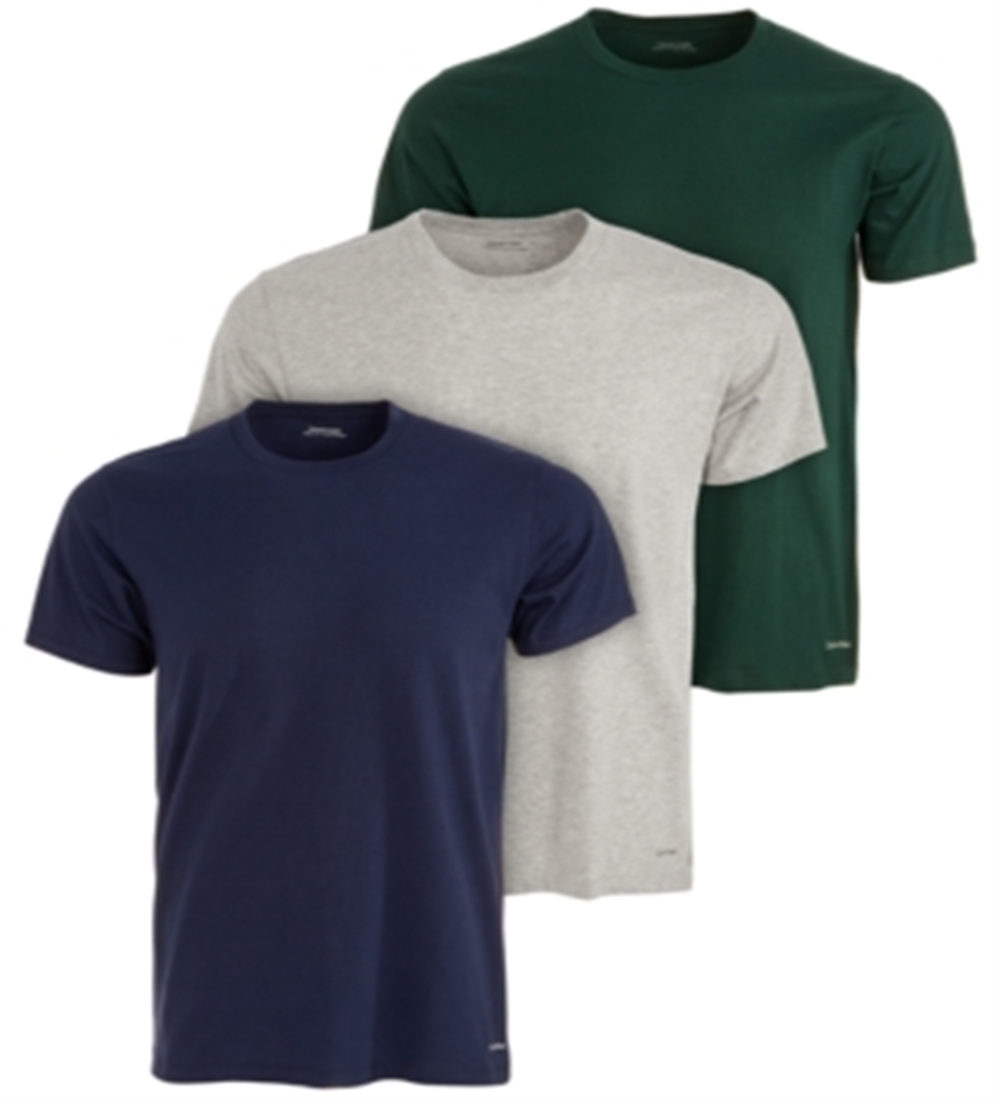 Camiseta Calvin Klein Masculina Gola Redonda Ajuste Clássico Pacote com 3 Azul Tamanho X-G