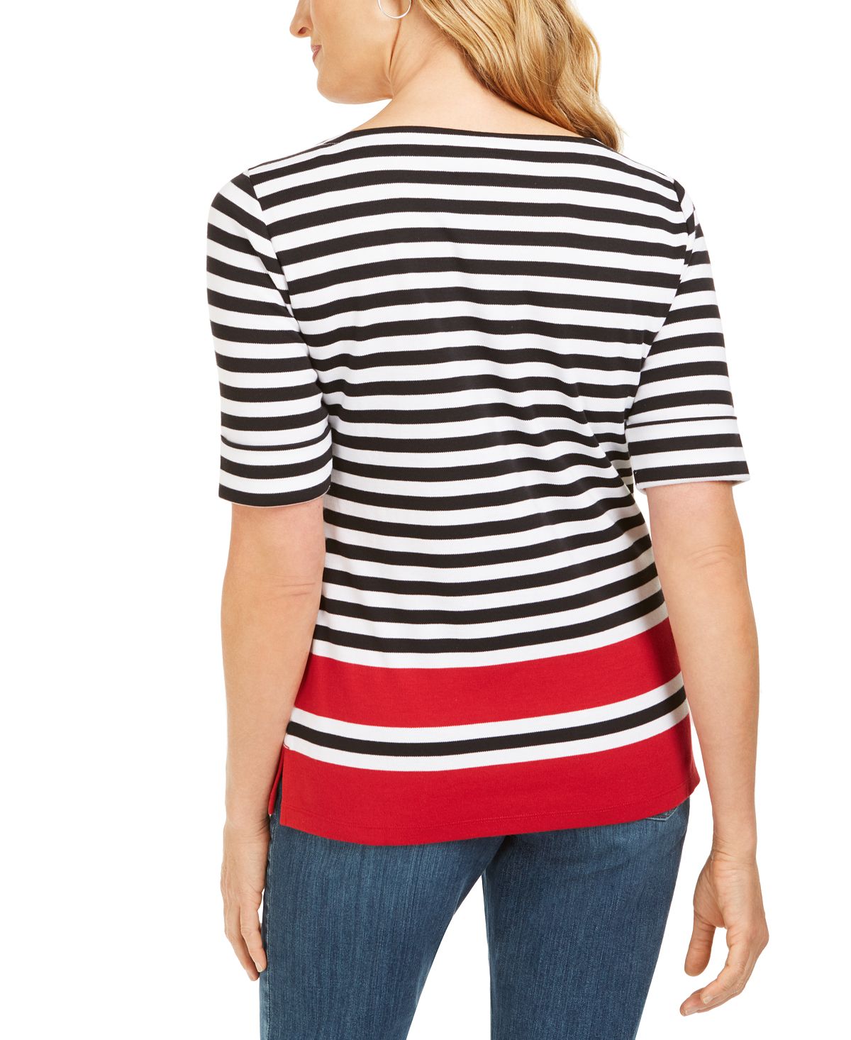 Karen Scott Blusa Feminina Listrada Dahla Gola Canoa Branca Tamanho Pequeno M