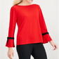 Charter Club Petite Tie-Detail Sweater Vermelho Tamanho Petite XL