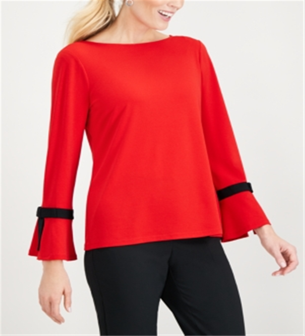 Charter Club Petite Tie-Detail Sweater Vermelho Tamanho Petite XL