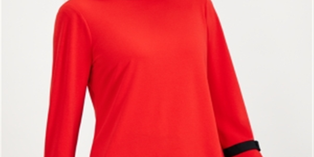 Charter Club Petite Tie-Detail Sweater Vermelho Tamanho Petite XL