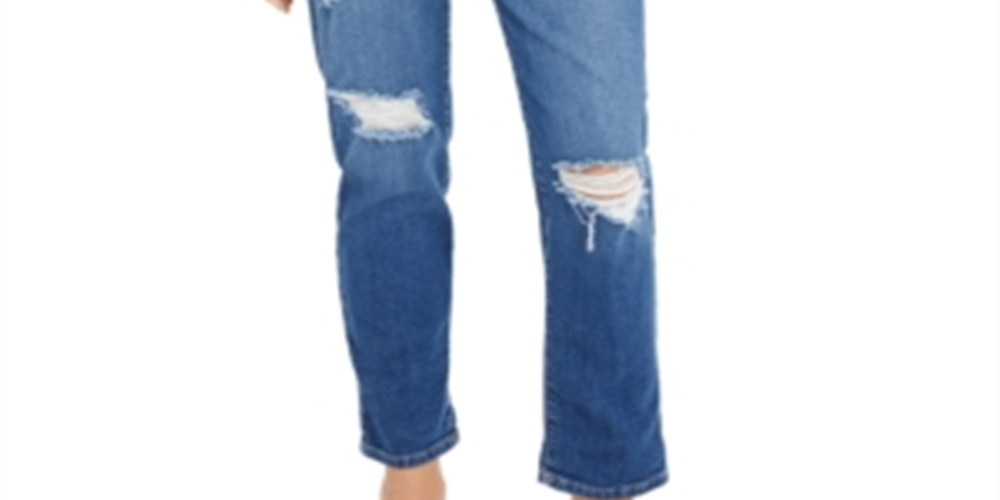 Calça jeans feminina estilo boyfriend, azul, tamanho 2, da INC International Concepts