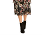 Vestido estampado em camadas Valia da Rachel Roy para mulheres, preto, tamanho GG