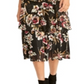 Vestido estampado em camadas Valia da Rachel Roy para mulheres, preto, tamanho GG