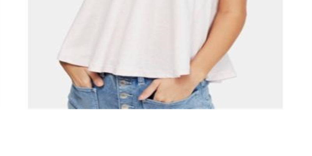 Camiseta regata feminina Carly com decote em V e costas baixas, rosa, tamanho XS