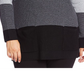 Suéter túnica waffle plus size colorblock feminino Vince Camuto cinza tamanho 2X