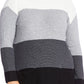 Suéter túnica waffle plus size colorblock feminino Vince Camuto cinza tamanho 2X
