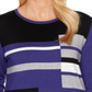 Alfred Dunner Suéter Feminino Mallard Color Block Azul Tamanho Pequeno GG