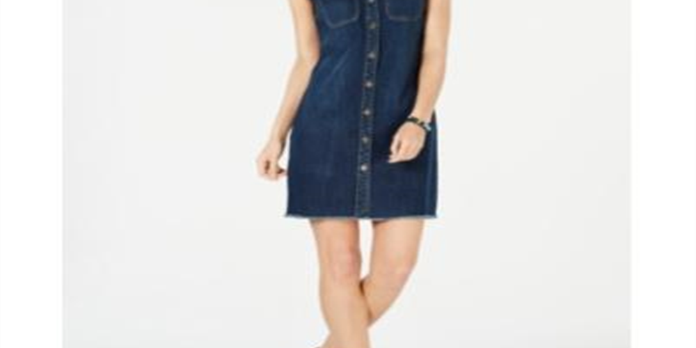 Vestido-camisa jeans feminino Style &amp; Co, azul, tamanho 10