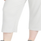 Calças culotte plus size caneladas femininas Ideology, cinza, tamanho 2X