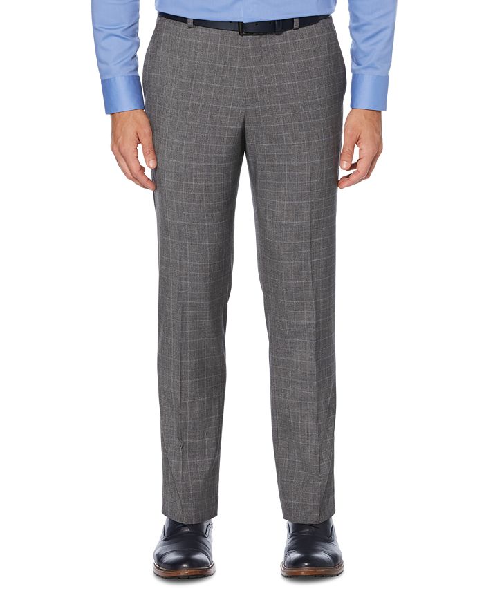 Calça social masculina Perry Ellis Stretch Slim Fit cinza tamanho 32x32
