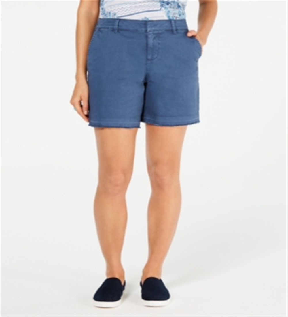 Shorts femininos estilo &amp; co, azul, tamanho 16
