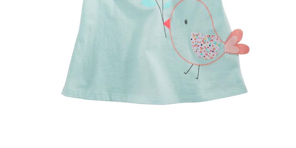 Camiseta estampada infantil First Impressions para bebê menina, tamanho 18 meses, azul