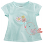 Camiseta estampada infantil First Impressions para bebê menina, tamanho 18 meses, azul