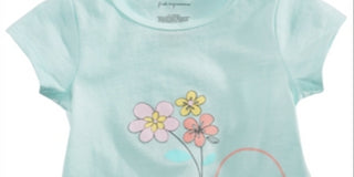 Camiseta estampada infantil First Impressions para bebê menina, tamanho 18 meses, azul