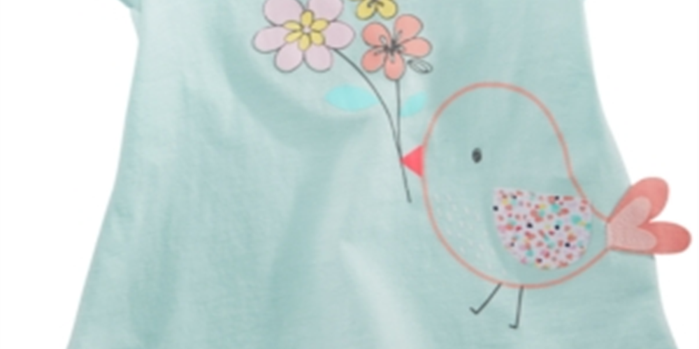 Camiseta estampada infantil First Impressions para bebê menina, tamanho 18 meses, azul