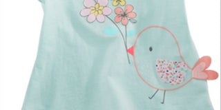 Camiseta estampada infantil First Impressions para bebê menina, tamanho 18 meses, azul