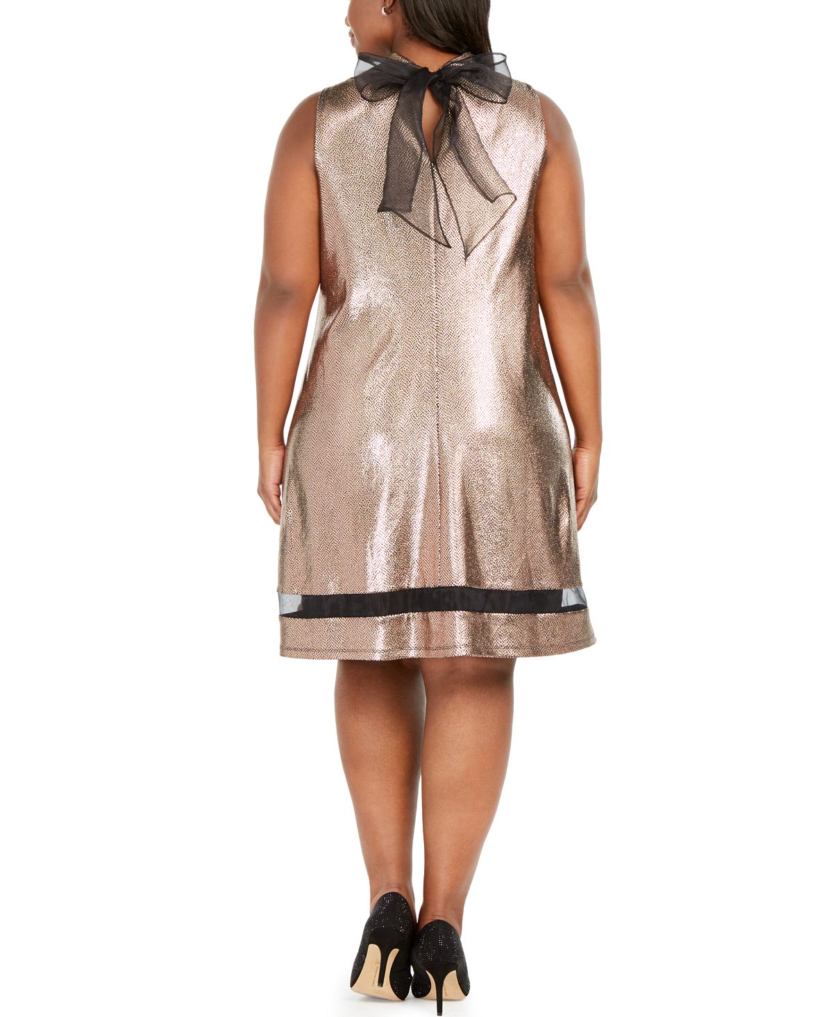 Robbie Bee Vestido de coquetel feminino sem mangas acima do joelho, amarelo, tamanho 1X