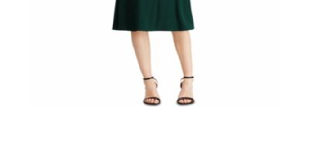 Vestido de malha plissado Ralph Lauren feminino verde - tamanho 12