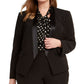 Blazer feminino Bar III Trendy Plus com acabamento em cetim, preto, tamanho 14W