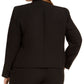 Blazer feminino Bar III Trendy Plus com acabamento em cetim, preto, tamanho 14W