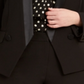 Blazer feminino Bar III Trendy Plus com acabamento em cetim, preto, tamanho 14W