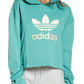Moletom com capuz feminino Adidas Cotton Embroidered Logo Azul Tamanho XS