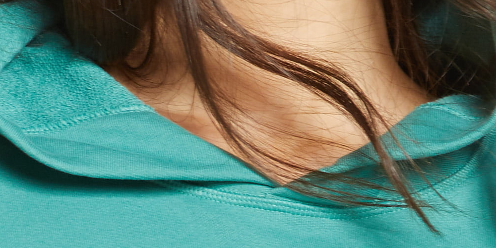 Moletom com capuz feminino Adidas Cotton Embroidered Logo Azul Tamanho XS