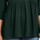 Camisa oversized feminina Style &amp; Co com manga enrolada, verde, tamanho pequeno