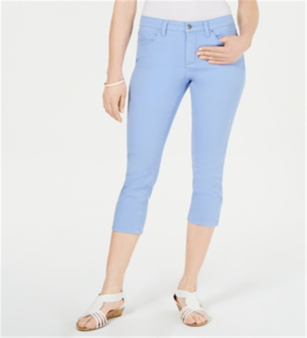 Calça jeans feminina Charter Club Tummy Control Bristol Capri Azul Tamanho 14