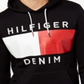Tommy Hilfiger Brooks Pullover Hoodie Masculino em Algodão Jimmy Jazz Preto Tamanho XX-Grande