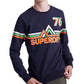 Moletom Superdry Downhill Racer Graphic Masculino Azul Tamanho Médio