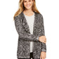 Cardigan de malha com cílios mesclados feminino Style &amp; Co, preto, tamanho XX-G