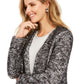 Cardigan de malha com cílios mesclados feminino Style &amp; Co, preto, tamanho XX-G