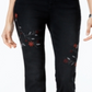 Jeans Curvy Fit Slim Ankle Jeans Feminino Estilo &amp; Co Bordado Preto Tamanho 14