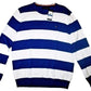 Suéter listrado Tommy Hilfiger Signature Rugby masculino, azul, tamanho GG