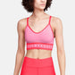 Sutiã esportivo Under Armour feminino sem costura, longo, rosa, tamanho extrapequeno