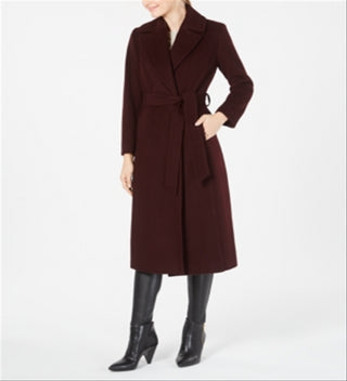 Forecaster Women's Wool Blend Long Maxi Coat Red Size 18