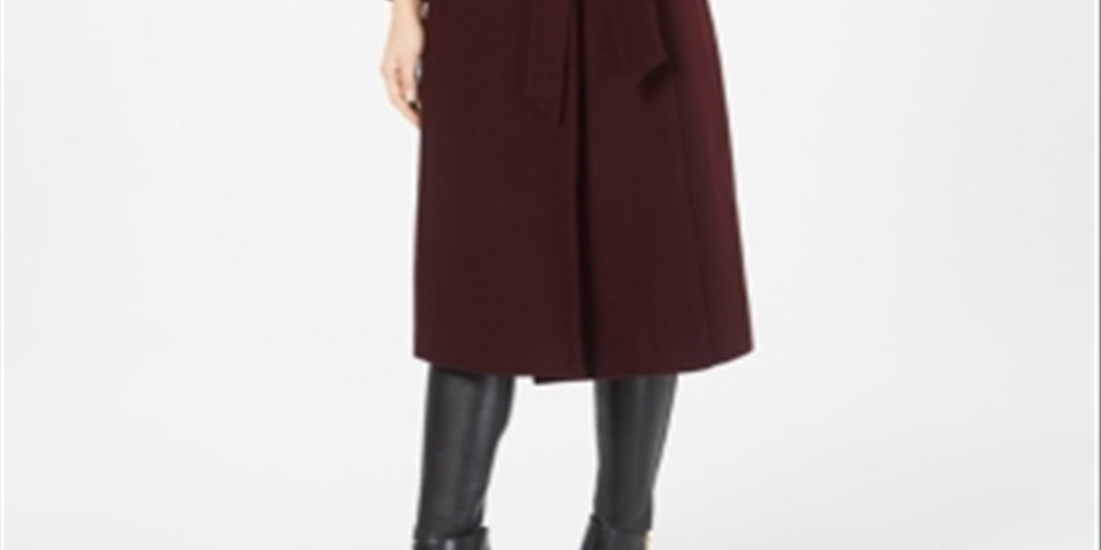 Casaco longo feminino Forecaster de lã mista, vermelho, tamanho 18