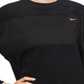 Camiseta de treino Nike Therma Fleece feminina, preta, tamanho M
