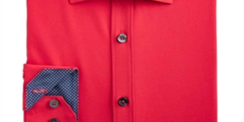 Camisa social masculina Society of Threads vermelha tamanho médio