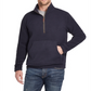 Suéter masculino vintage à prova de intempéries com zíper de um quarto azul tamanho XXX-G