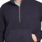 Suéter masculino vintage à prova de intempéries com zíper de um quarto azul tamanho XXX-G