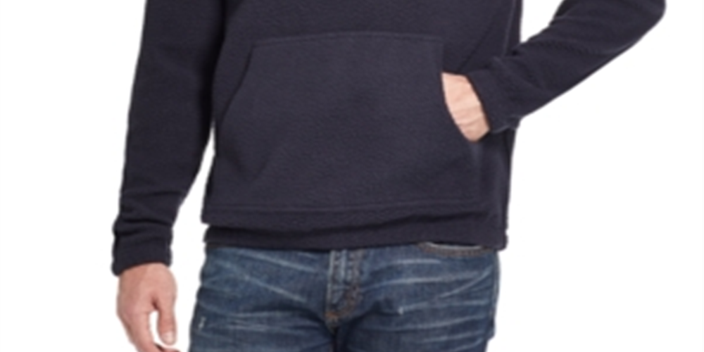 Suéter masculino vintage à prova de intempéries com zíper de um quarto azul tamanho XXX-G