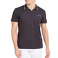 Camisa polo masculina Calvin Klein Move 365 com zíper, cinza, tamanho XS