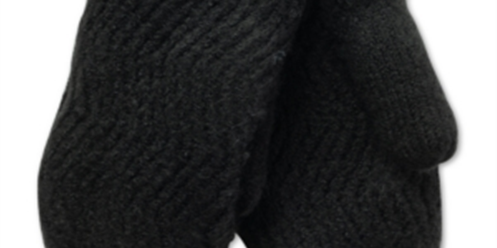 Luvas femininas de malha Chevron da INC International Concepts, pretas, tamanho único