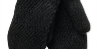 Luvas femininas de malha Chevron da INC International Concepts, pretas, tamanho único